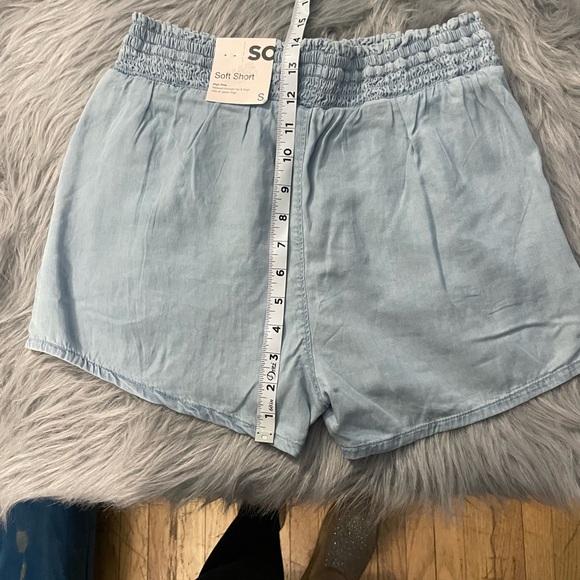 NWT Kohl's Light Blue High Waist Women's Shorts - Picture 6 of 7